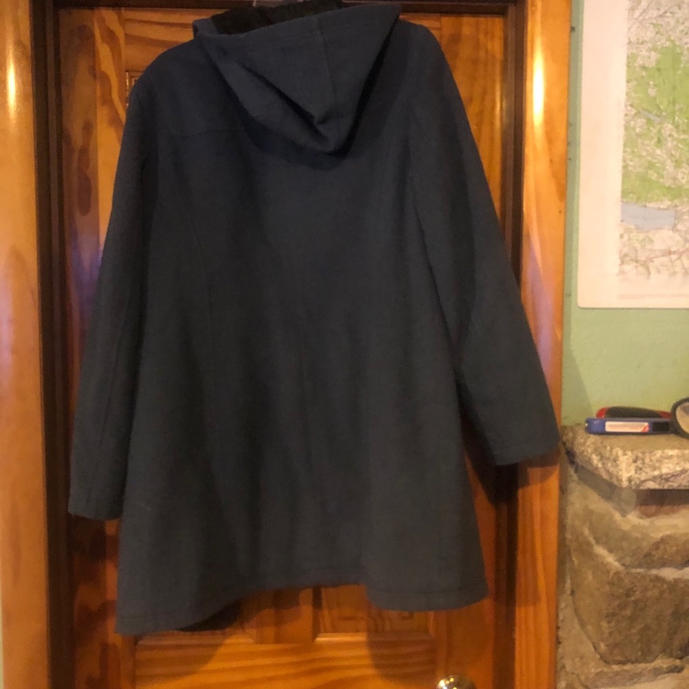 Light blue wool pea coat